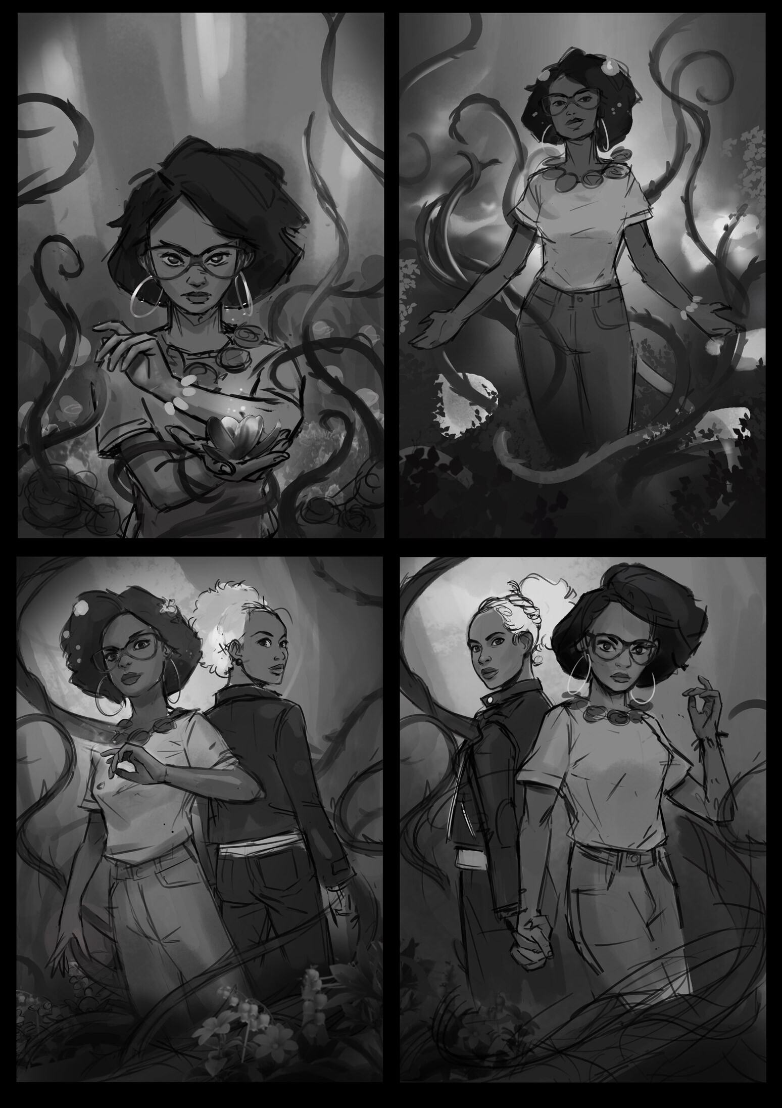 The wicked fate: Quick sketches for the cover